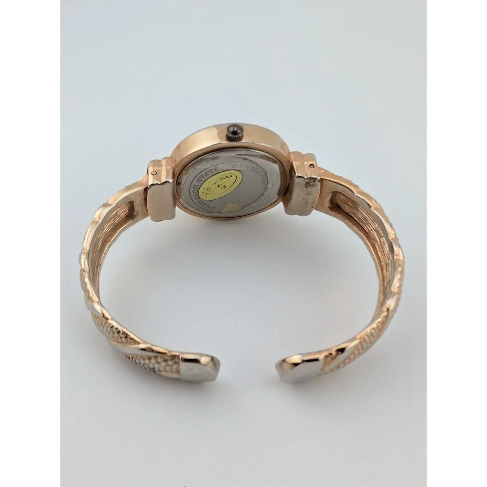 Charming Charlie Watch Women 29mm Case Crystal Rose Gold Bangle- New Battery‎